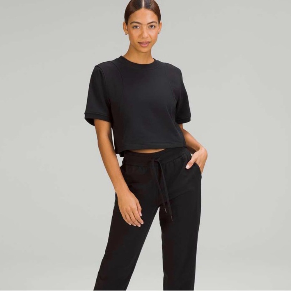 Lululemon Cropped Cotton French Terry + Swift T-Shirt